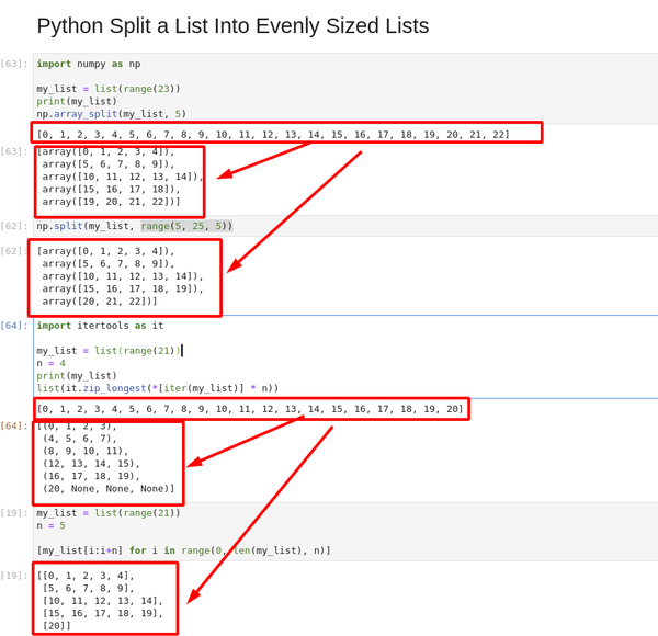 How to Split a List Into Evenly Sized Lists in Python